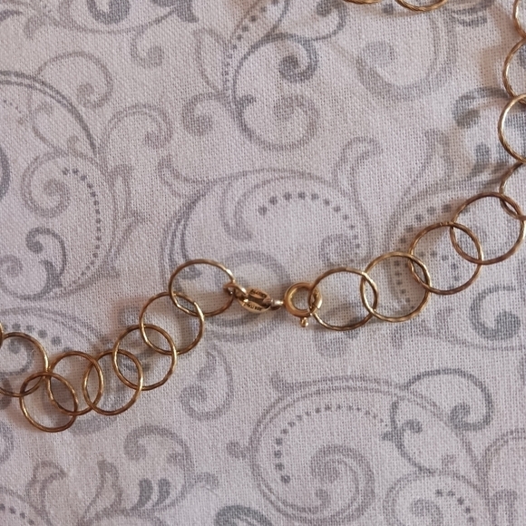 925 Italy KA 1772 Sterling Silver Gold Plated Chain Link Necklace - Picture 16 of 16